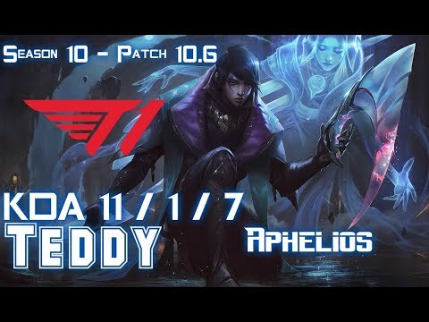 T1 Teddy APHELIOS vs KAI'SA ADC - Patch 10.6 KR Ranked