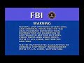 Sony FBI Warning Screen 2001 2004