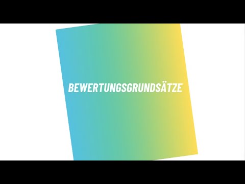 Bewertungsgrundsätze