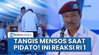 Tangis Pecah & Suara Bergetar Mensos Gus Ipul di Depan Prabowo saat Pidato Peresmian Sekolah Rakyat
