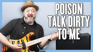 Poison Talk Dirty To Me Guitar Lesson + Tutorial