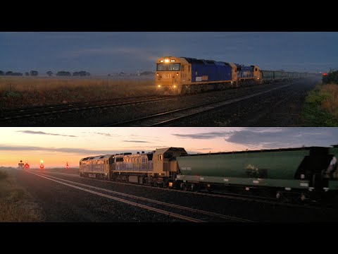 7732V Grain Train At Sunrise (7/5/2021) - PoathTV Australian Trains & Railways