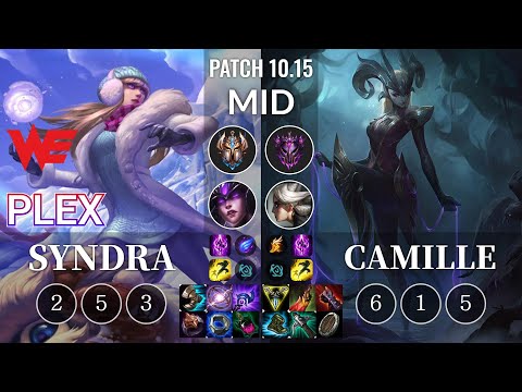 WE Plex Syndra vs Camille Mid - KR Patch 10.15