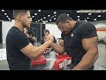 ARM WRESTLING WITH LARRY WHEELS