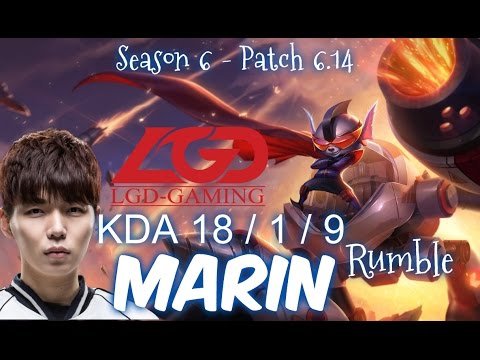 LGD MaRin RUMBLE vs YASUO Top - Patch 6.14 KR Ranked | League of Legends