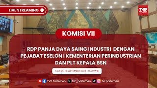 KOMISI VII DPR RI RDP PANJA DAYA SAING INDUSTRI DENGAN ESELON I KEMENPERIN DAN PLT KEPALA BSN