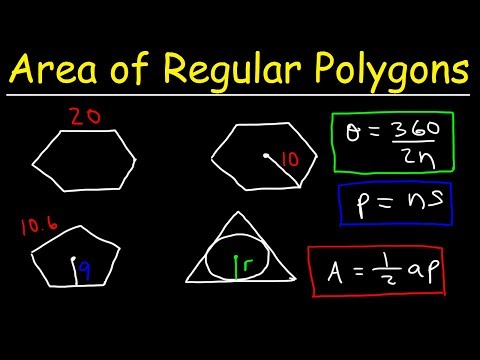 Area of Regular Polygons - Hexagons, Pentagons, & Equilateral Triangles With Inscribed Circles Video