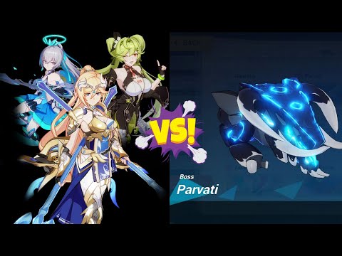 [Honkai Impact 3] PARVATI BOSS EX Abyss Red Lotus DEA Anchora (SS) HoTruth (S) Chrono Navi (SSS)