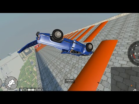 Epic High Speed Jumps Basic Blue Car – BeamNG Drive  BAAM Crash  Boom Boom Crash