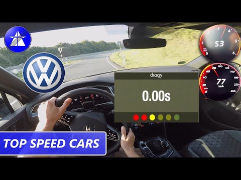 2021 VW Tiguan R-Line TOP SPEED DRIVE ON GERMAN AUTOBAHN / Dragy acceleration 0-100/100-200 km/h