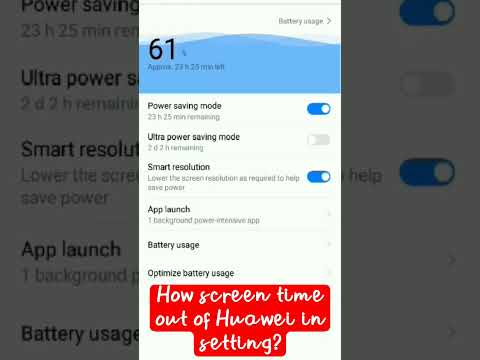 How the Screen time out Huawei in Setting? #viral #learn #huawei #easy #shortvideo #trending #follow