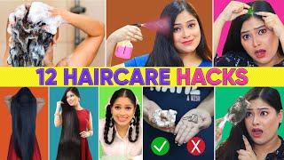 12 Haircare Hacks For Strong and Thick Hair😱 In