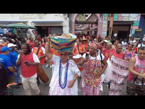 SALVADOR BAHIA - MERCADO DE SANTA BARBARA - 3ª CAMINHADA DO ACARÁ DE ONIRA GRUPO SAMBA DA BRUXA