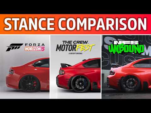 Forza Horizon 5 vs The Crew Motorfest vs NFS Unbound | Stance (Lowest Ride Height) Comparison
