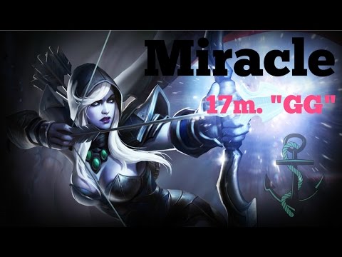 Miracle Drow ranger (17min. "GG") - Dota 2 Gameplay