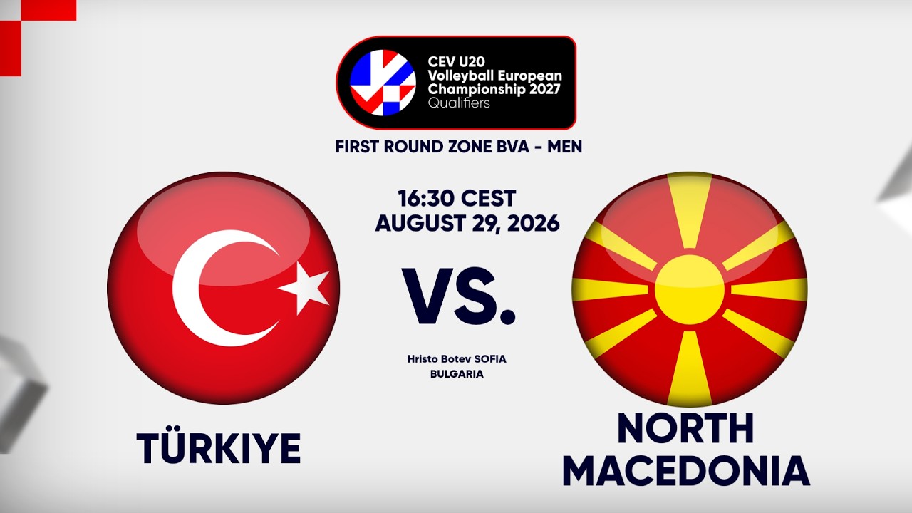 Full Match | TÜRKIYE vs NORTH MACEDONIA | CEV U20 Volleyball European Championship 2027 Men | BVA