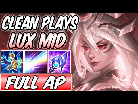 LUX MID FULL AP BURST SEASON 12 DARK COSMIC CLEAN GAMEPLAY - League of Legends