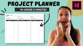 How To Create This Printable Planner Page In Just Under 5 Minutes | Indesign Tutorial