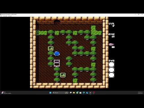 NES - Adventures of Lolo 3 - Level 7 (All rooms) - Gameplay