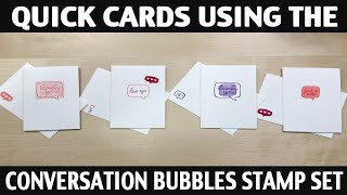 Stamping Jill - Quick Cards Using The Conversation Bubbles Stamp Set