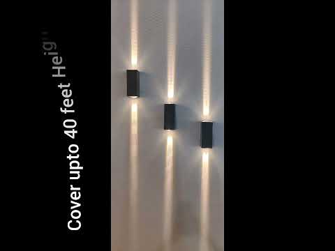 6w led outdoor narrow beam two way wall light, aluminium