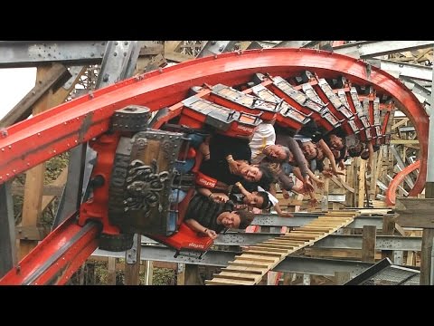 Medusa Steel Coaster off-ride HD Six Flags México