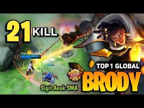 GOLDLANE MONSTER Brody Best Build 2023 [ Brody Top 1 Global Gameplay ] By Sigit Anak SMA - MLBB