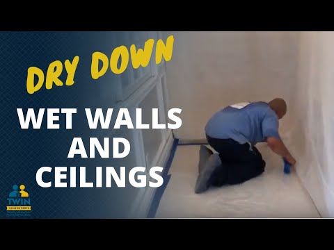 Upstairs Leak: How To Dry Wet Walls and Ceiling