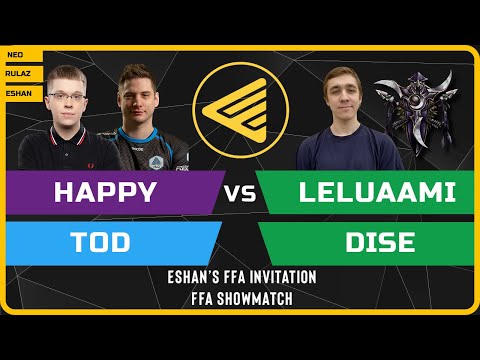 WC3 - Happy vs ToD vs Dise vs Leluaami - Eshan's FFA Invitation