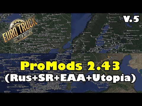 ETS2 1.36 :: ProMods 2.43 + RusMap 2.0 + EAA 5.3 + Southern Region 7.9 + Utopia 1.7