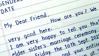 Letter to friend inviting to sister