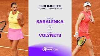 Теннис Aryna Sabalenka vs. Katie Volynets | 2024 Rome Round 2 | WTA Match Highlights