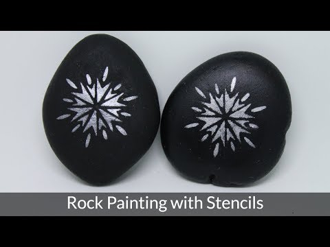Rock Painting with Stencils