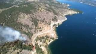 Westside Road fire - raw video 2:22pm - July 25, 2010