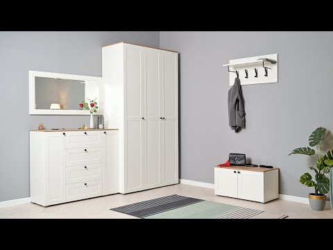 Миниатюра изображения товара Тумба для обуви Mobi Остин 16.121 (белый PE шагрень/дуб золотой Craft/белая шагрень 4101)