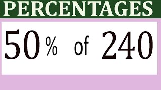 Percentages     50      Percentage(%)    of   240