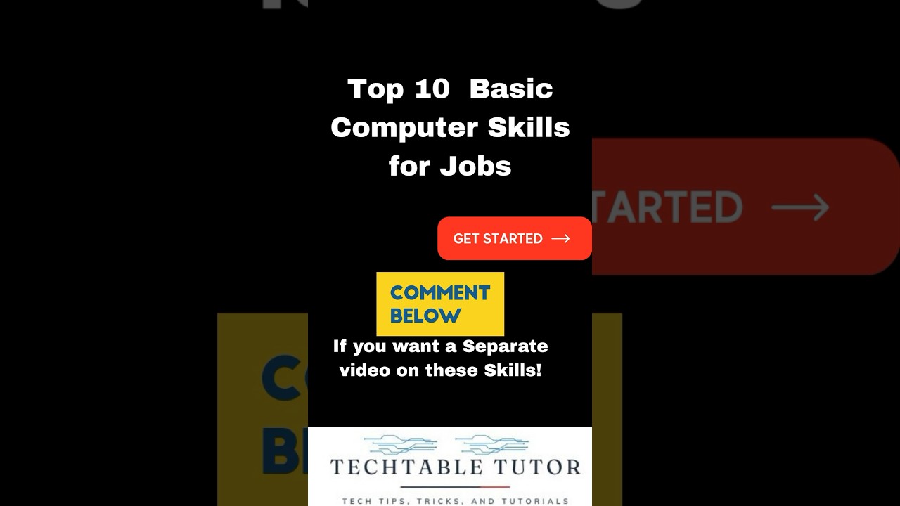 10 Basic Computer Skills for Jobs You Must Know| Computer Skills  #computerjobs