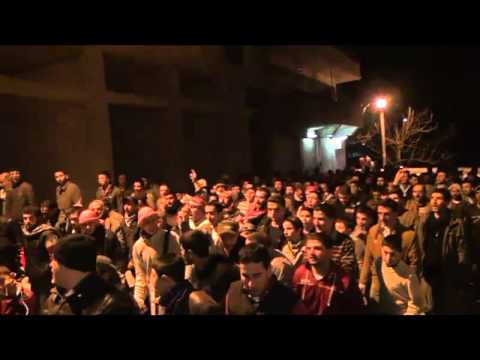 مظاهرة مسائية في بلدة كفر تخاريم في ريف إدلب