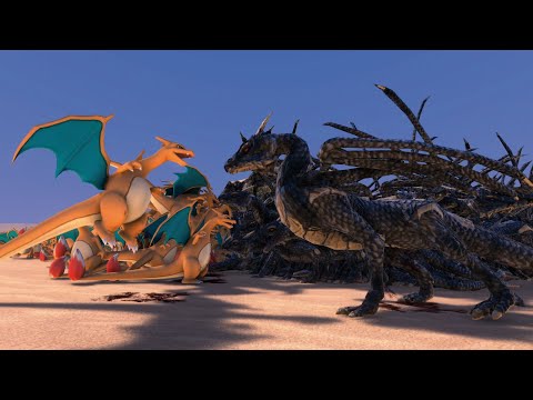10,000 CHARIZARD VS 10,000 DRAGON - UEBS MODS - Ultimate Epic Battle Simulator