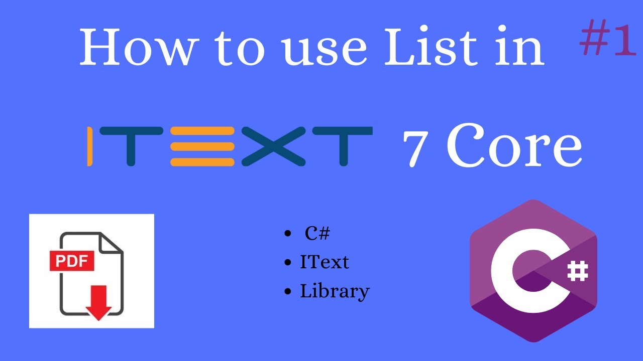 How to use List in IText 7 core C#