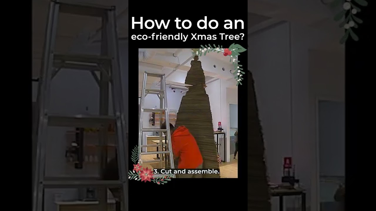 Do-it-yourself Xmas tree using reusable materials #MerryChristmas #Sustainable #XmasTree