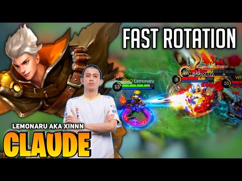 Hypercarry Claude Fast Rotation | By RRQ Lemonaru aka RRQ XINNN - Mobile Legend