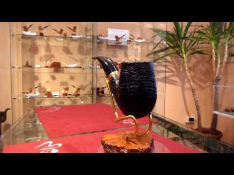 Pipa radica bent sabbiata fatta a mano - www.paronellipipe.it