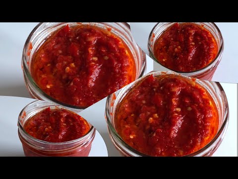Harissa ou sauce piquante fait maison / harissa hit sauce / هريسة منزلية