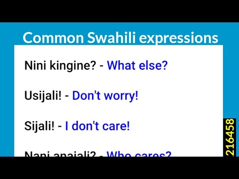 Common Swahili Expressions