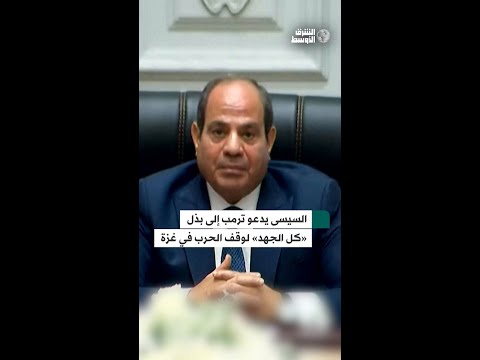السيسي يدعو ترمب للتحرّك بمكانته يستطيع وقف حرب غزة وإيصال المساعدات