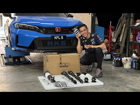 [VLOG] Honda Civic Type R FL5 Upgrade HKS Hiper Max R Coilover Adjustable Suspension In Malaysia