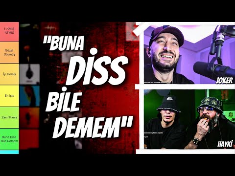 HAYKİ VE JOKER TÜRKÇE RAP DİSSLERİNİ SIRALIYOR! | TİERLİST | HAYKİ KİCK YAYIN KESİTLERİ