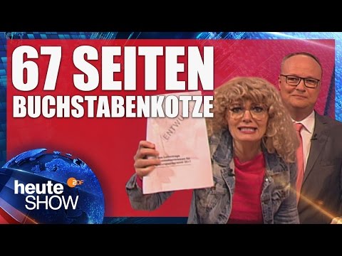 Mandy Hausten von der Linkspartei zerrupft den Programmentwurf der SPD | heute-show vom 19.05.2017