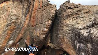 Video thumbnail of Barracuda, 8a. Rocklands